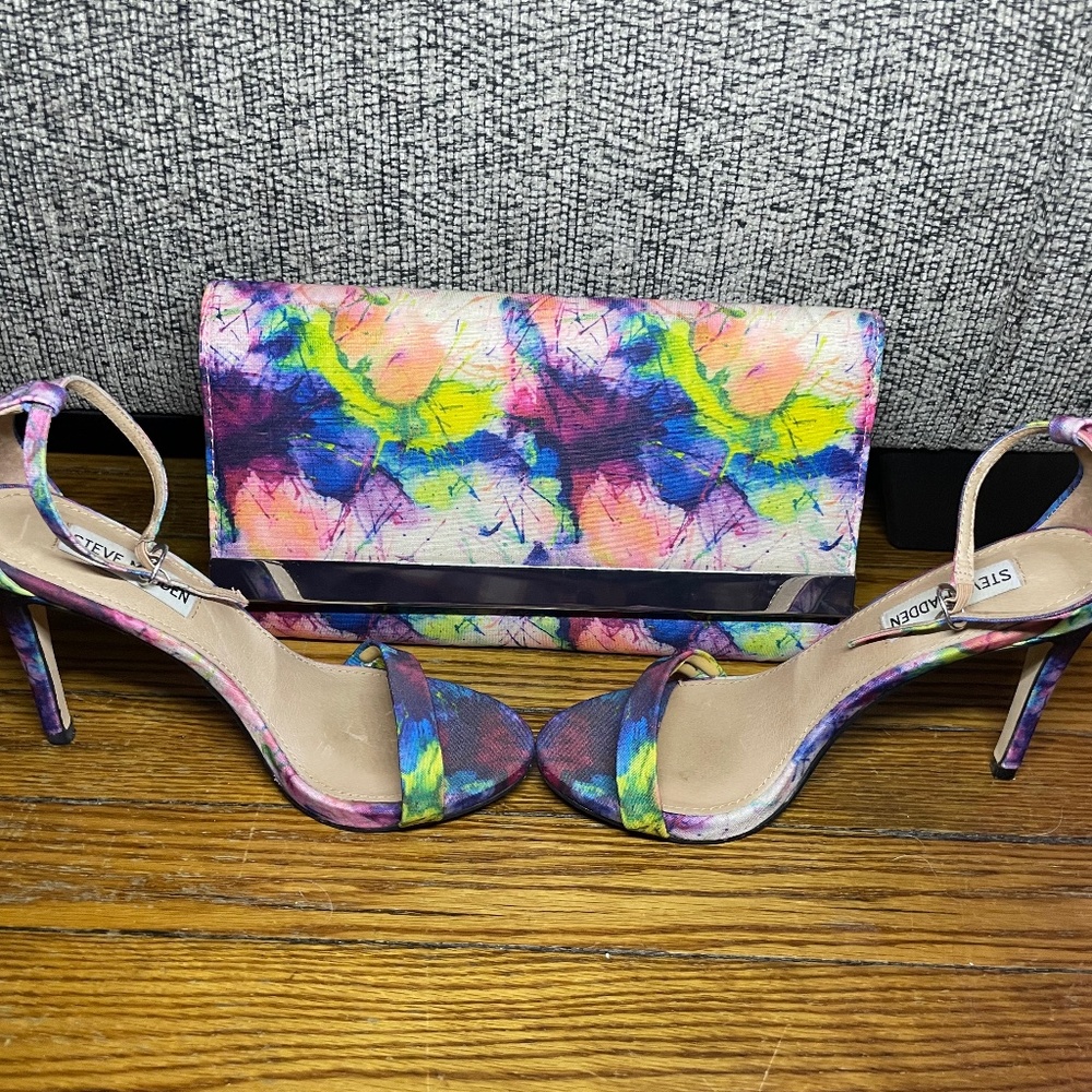 Steve Madden clutch and heels